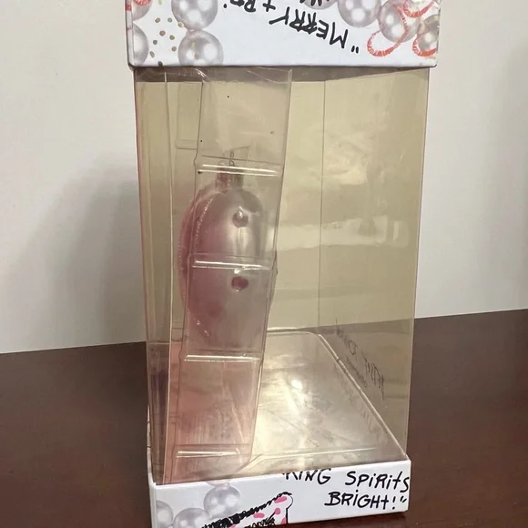 Betsey Johnson beaded heart Christmas or Valentine’s Day ornament white & pink - Picture 6 of 13